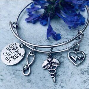 Nurse Bracelet She Believed She Could So She Did Bangle